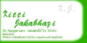 kitti jakabhazi business card